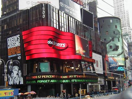 ABC building in Times Square<br>Location: <a href="https://www.google.com/maps/search/?api=1&query=40.75733,-73.98598" target="_new">New York City Tour, 7th Ave and West 44th St</a>